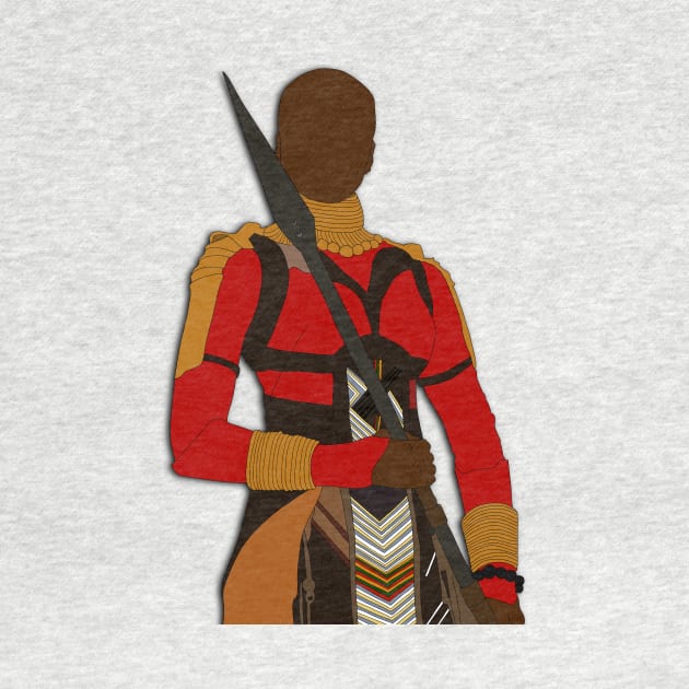 Okoye Dora Milaje Black panther Fan Art Sticker by tayelectronica